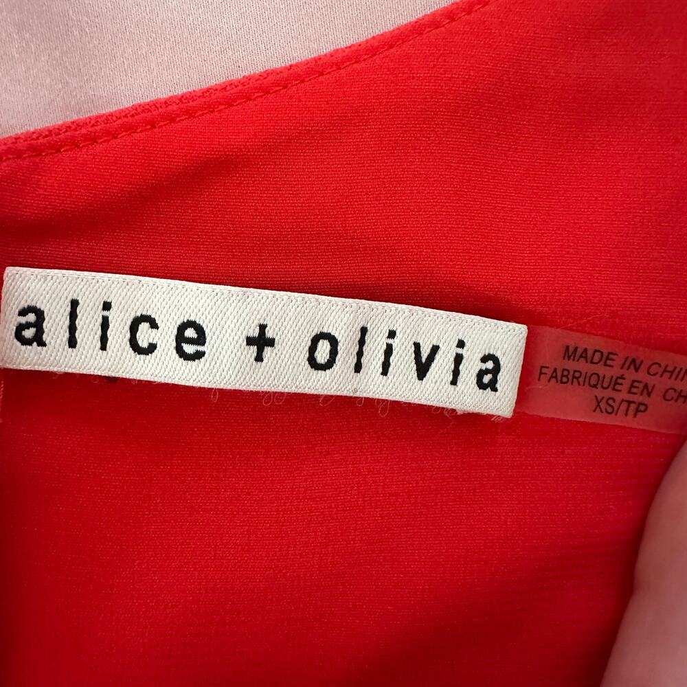 Alice + Olivia Red Crop Tank Top - Sleeves Not Included - Size XS - Picture 3 of 5
